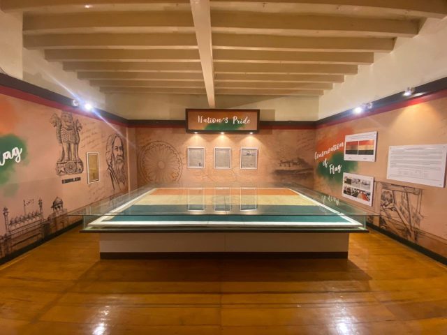 Historic Indian Flag from 1947 at Fort St. George Museum