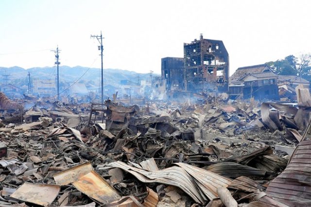 Damage in Nichinan, Japan, After 7.1 Earthquake