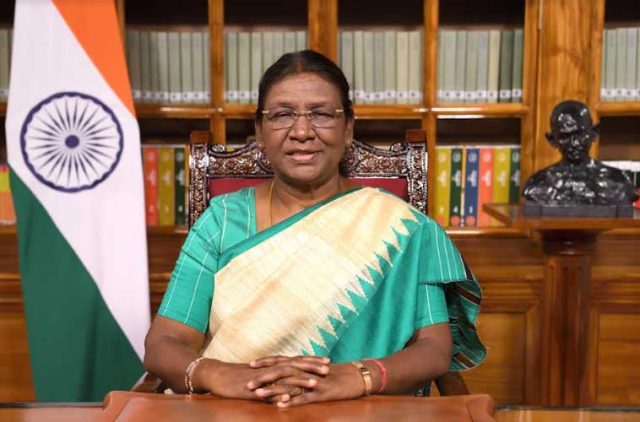 President Droupadi Murmu delivering Raksha Bandhan message on August 18, 2024.